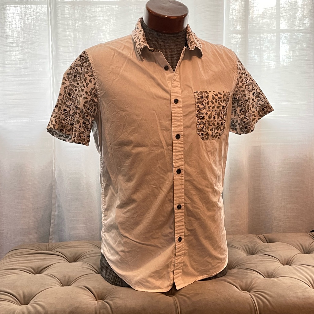 Zipcode White & Paisley Button Down
